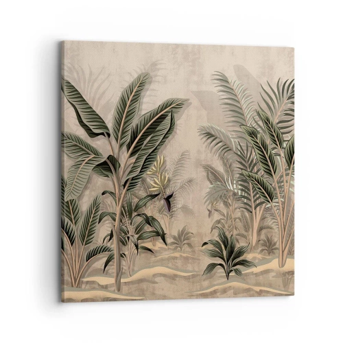 Obraz na plátne - Rytina v koloniálnom štýle - 70x70 cm