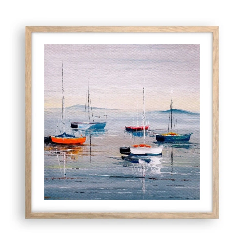 Plagát v ráme zo svetlého duba - Zaslúžený odpočinok - 50x50 cm