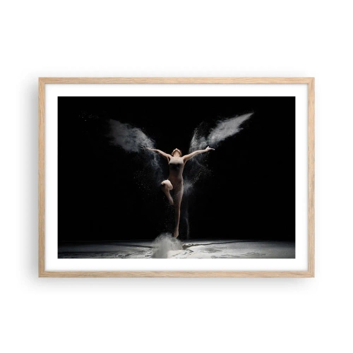 Plagát v ráme zo svetlého duba - Elfovia existujú - 70x50 cm