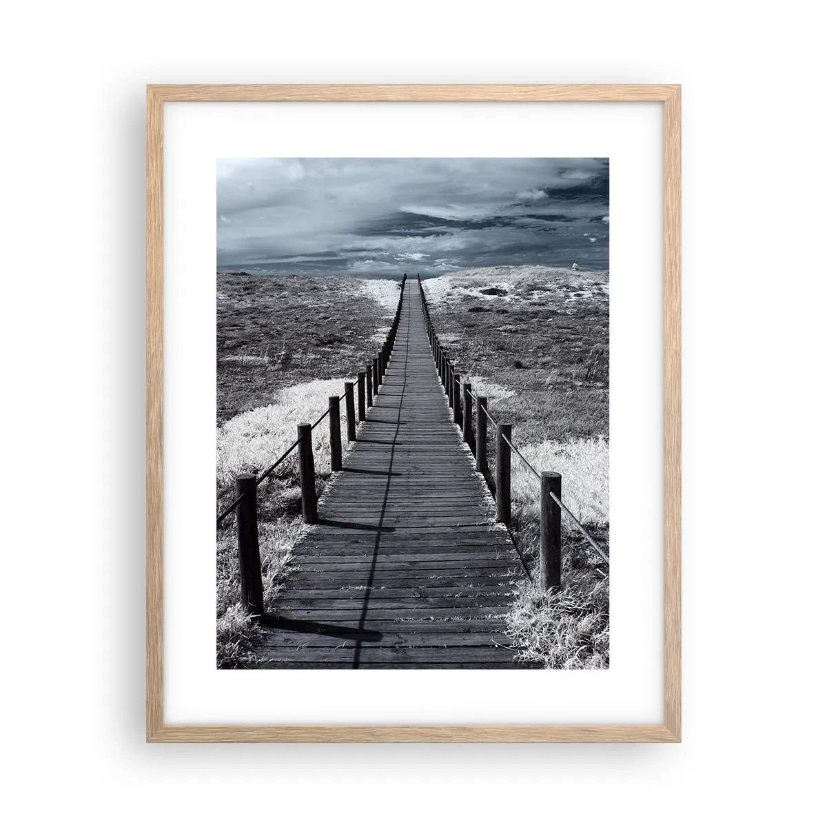 Plagát v ráme zo svetlého duba - Na samotný breh - 40x50 cm