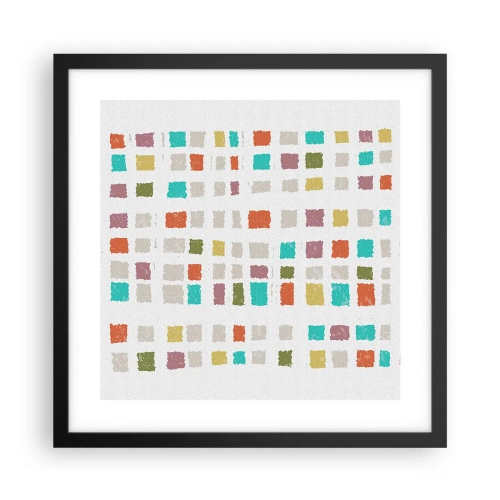 Plagát v čiernom ráme - Neznáma hra - 40x40 cm