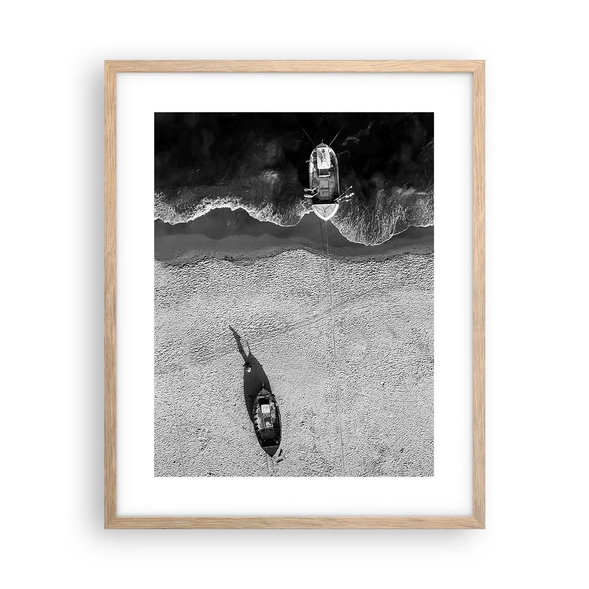 Plagát v ráme zo svetlého duba - Ešte na brehu… - 40x50 cm