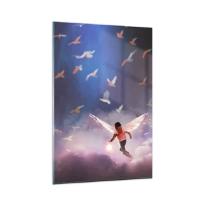 Obraz na skle - Treba mať odvahu a predstavivosť - 80x120 cm