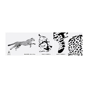 Vzorka samolepiacej fototapety Deluxe Sticker - Najrýchlejší na Zemi - Zvieratá, Gepard, Divoká mačka - 100x30 cm