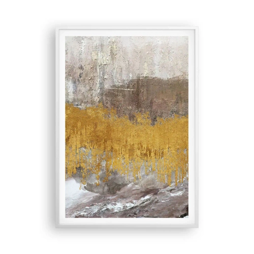Plagát v bielom ráme - Zlatistý závan - 70x100 cm