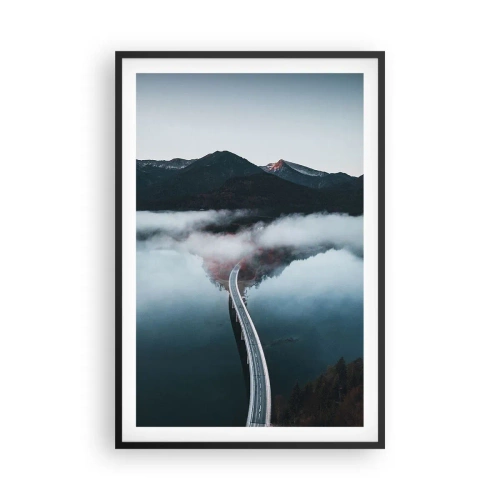 Plagát v čiernom ráme - Pri vode hladkej ako zrkadlo - 61x91 cm