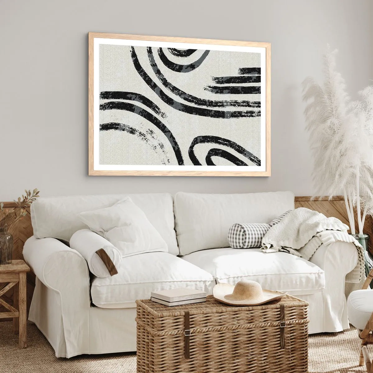 Plagát v ráme zo svetlého duba - Napoly zastavený - 100x70 cm