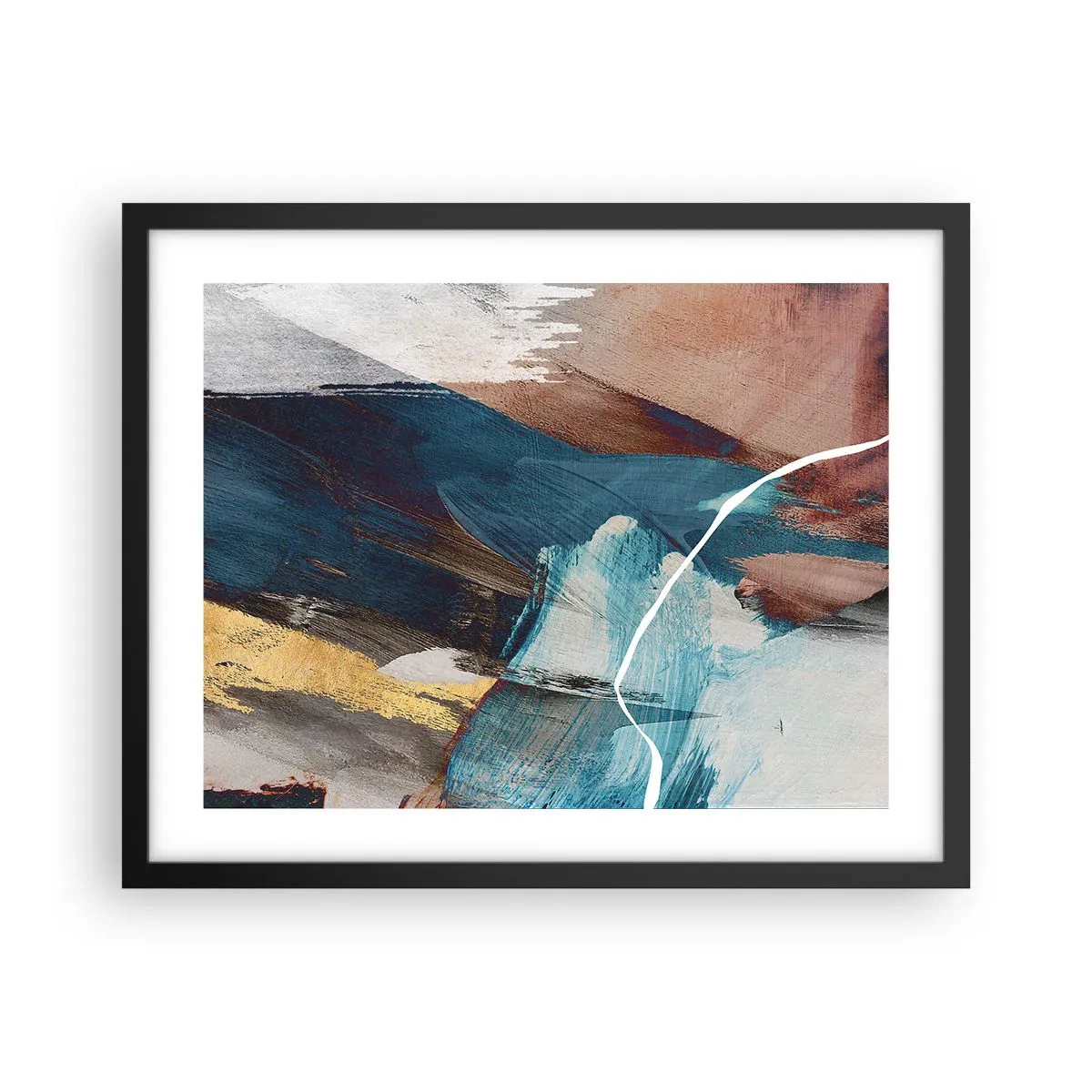 Plagát v čiernom ráme - Na plno a s energiou - 50x40 cm