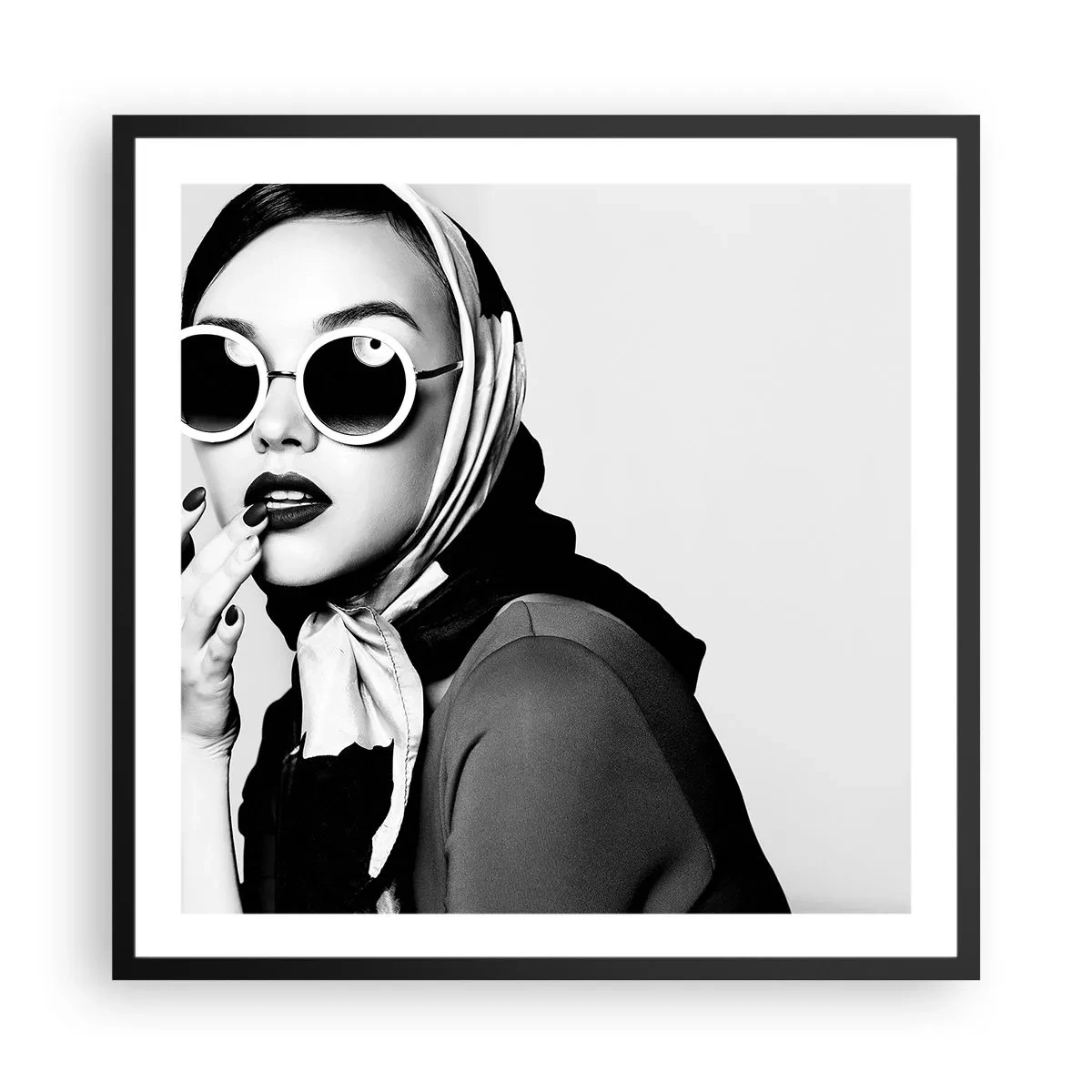 Plagát v čiernom ráme - Pozdravy zo 60. rokov - 60x60 cm