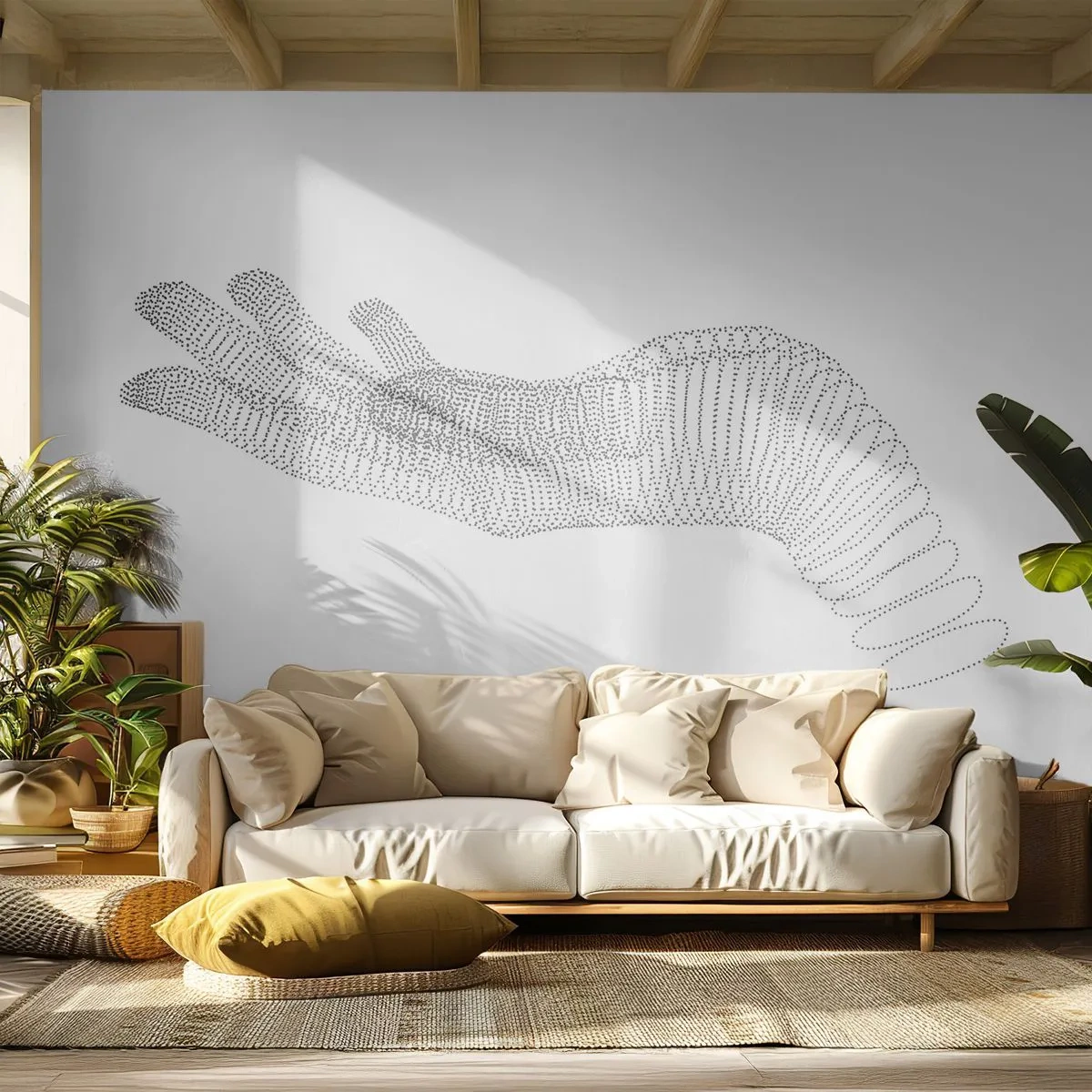 Fototapeta Premium Sand - Pružná ruka - Abstrakcia, Grafika, Ruka - 100x70 cm