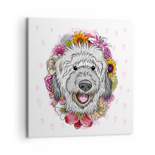 Obraz na plátne - Šteňacia radosť - 50x50 cm