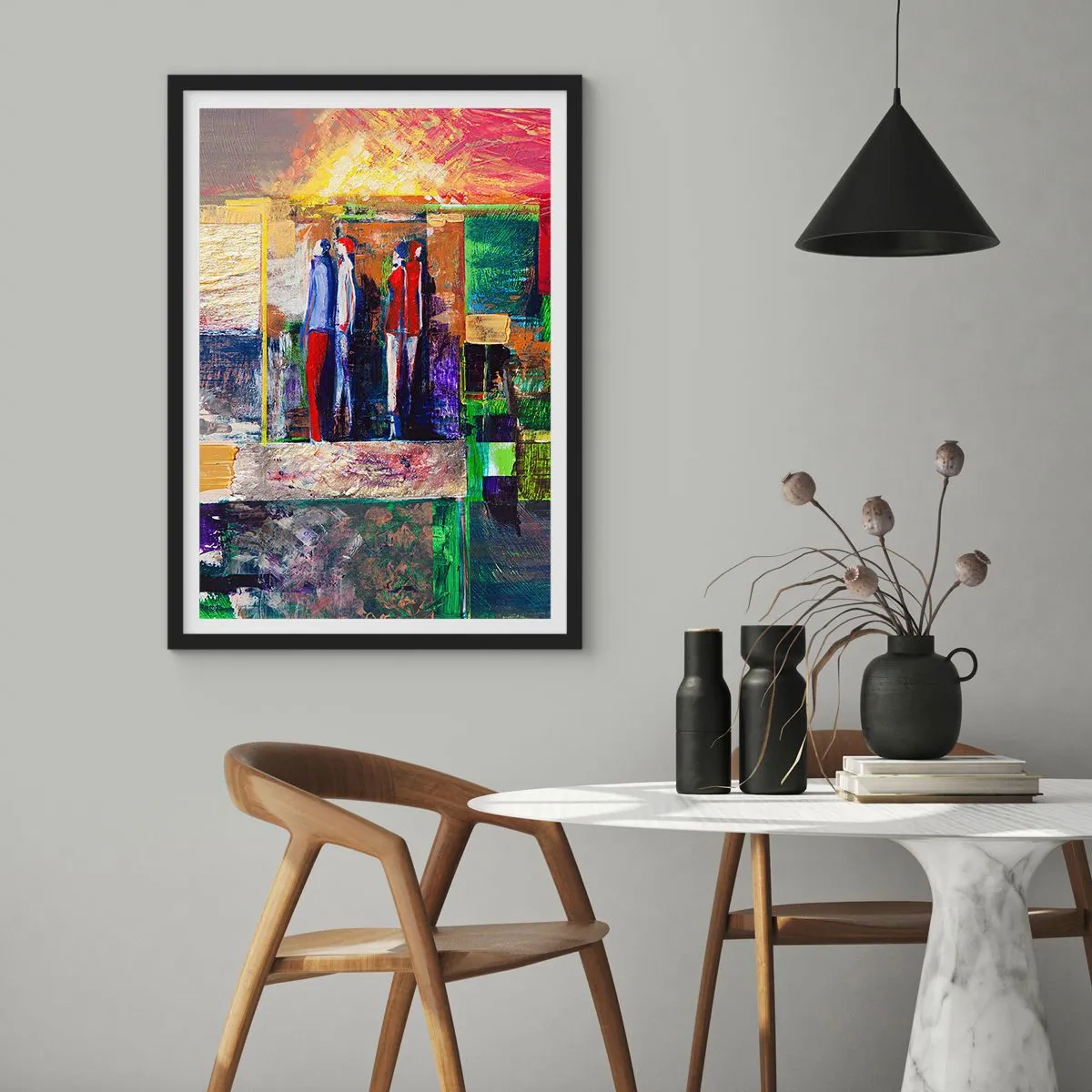 Plagát v čiernom ráme - Vzťahy a emócie - 40x50 cm