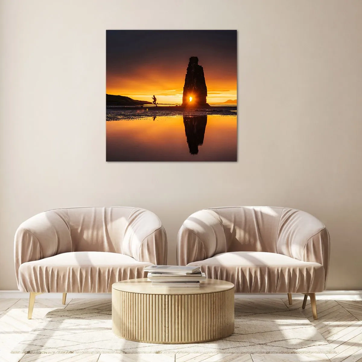 Obraz na skle - Iba ty a príroda - 50x50 cm