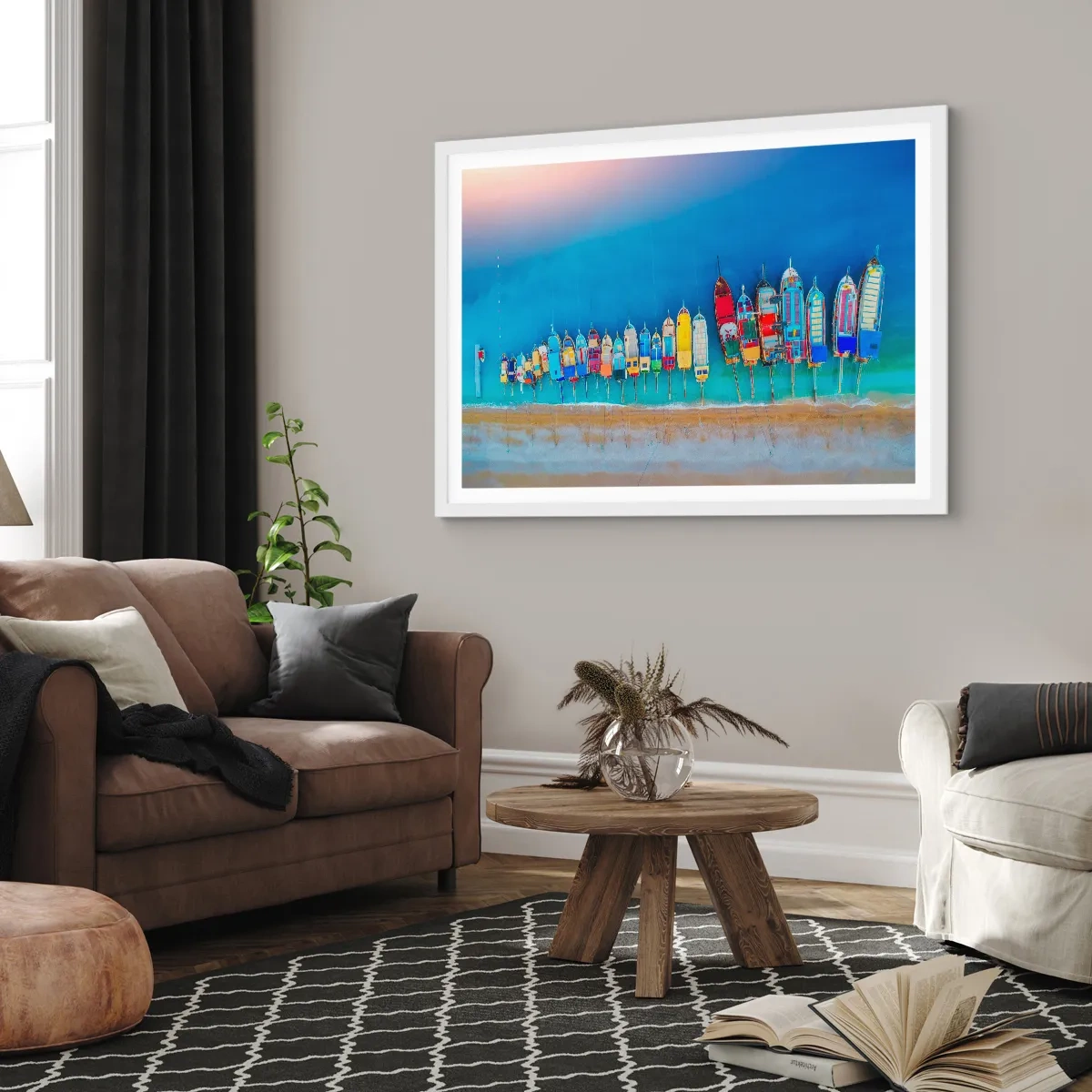 Plagát v bielom ráme - Z vtáčej perspektívy - 91x61 cm