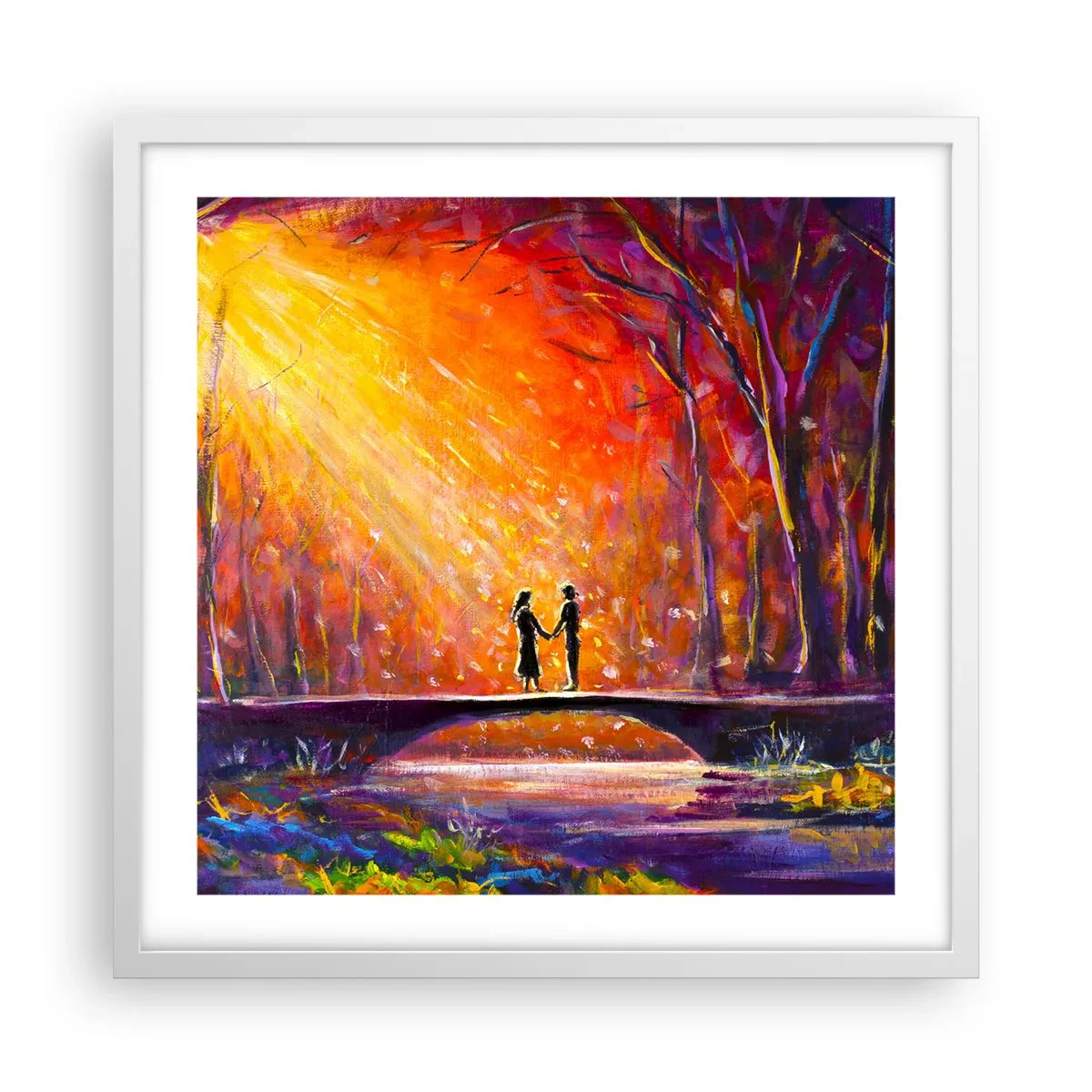 Plagát v bielom ráme - Nebo ich tiež miluje - 50x50 cm