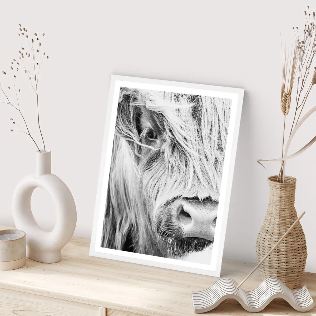 Plagát v bielom ráme - Škótska divokosť - 70x100 cm
