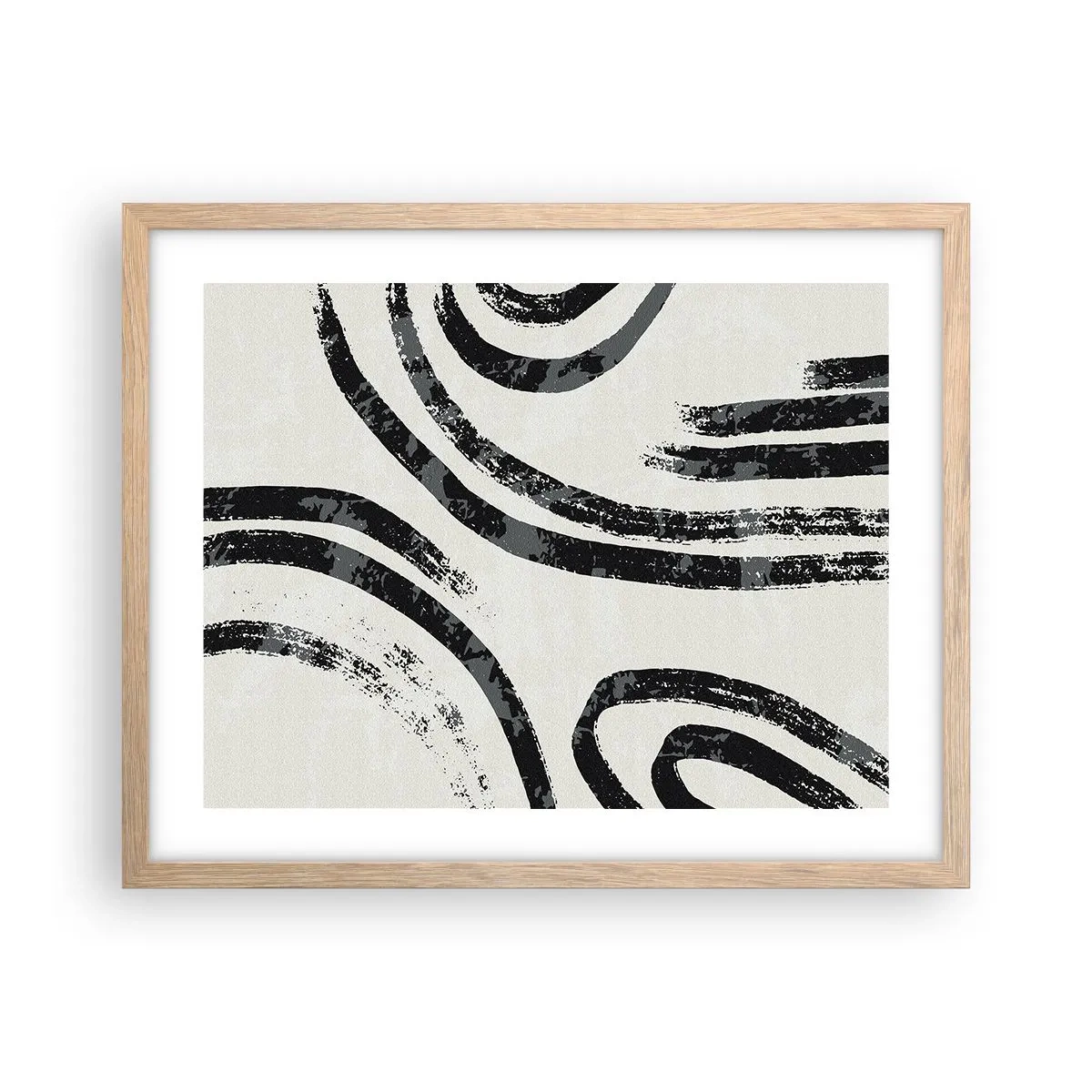 Plagát v ráme zo svetlého duba - Napoly zastavený - 50x40 cm