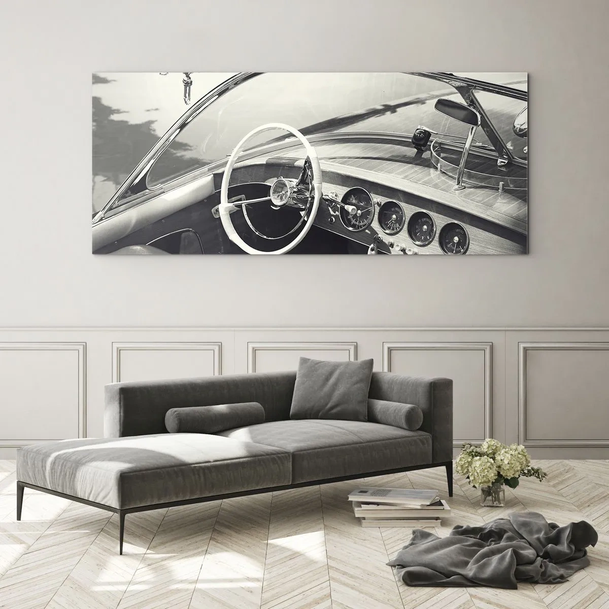 Obraz na skle - Počasie pre bohatých - 100x40 cm