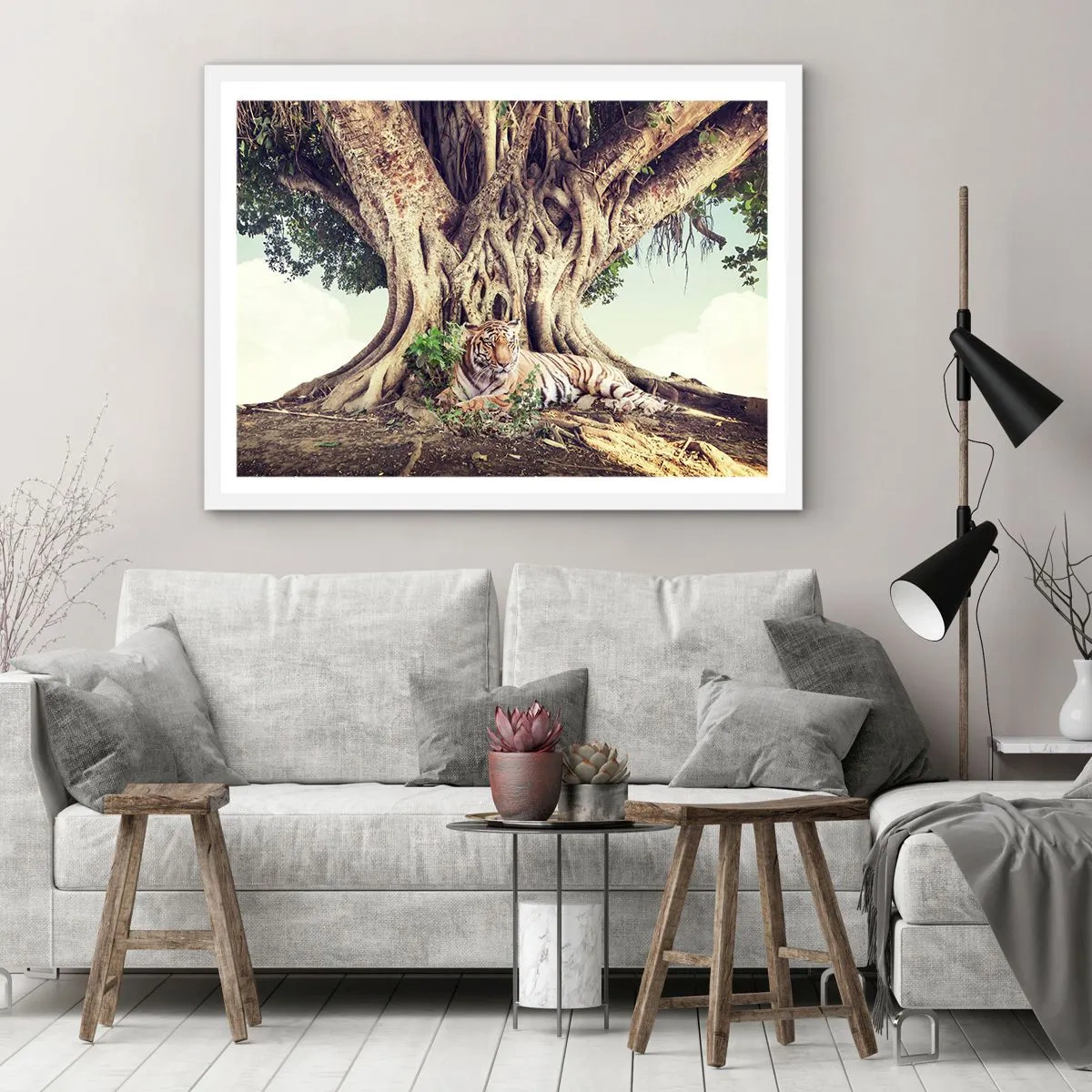 Plagát v bielom ráme - Pohľad z knihy Mojžišovej - 40x30 cm