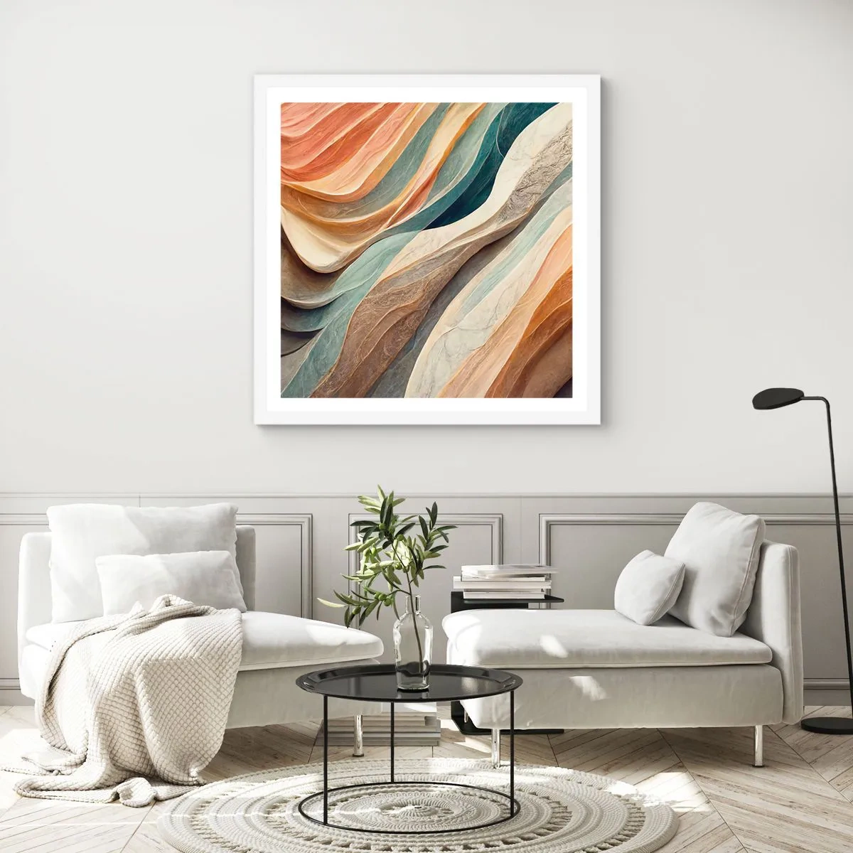 Plagát v bielom ráme - Okamih pred zmenou - 60x60 cm