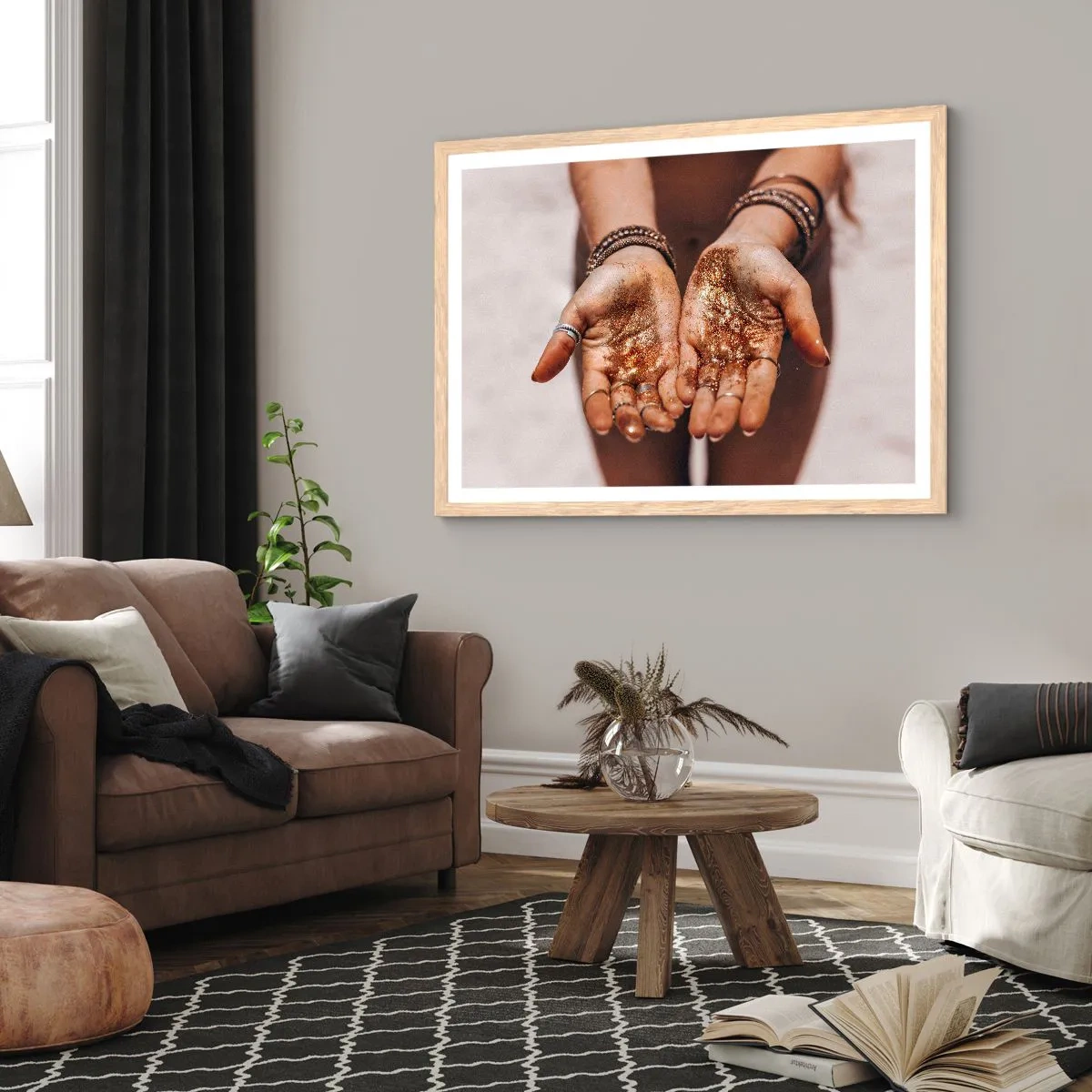 Plagát v ráme zo svetlého duba - Darček pre teba - 91x61 cm