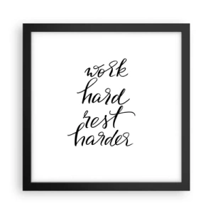 Plagát v čiernom ráme - Životná rovnováha - 30x30 cm