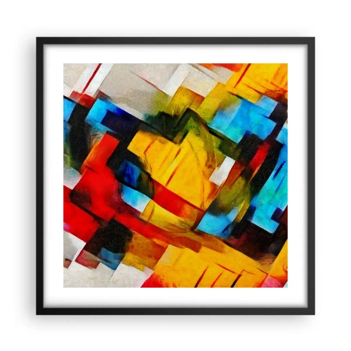 Plagát v čiernom ráme - Viacfarebný mix - 50x50 cm