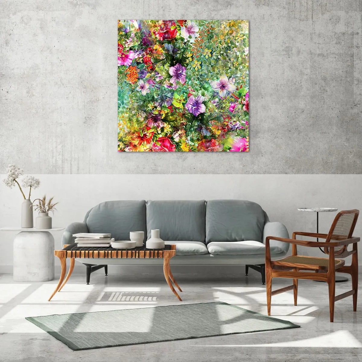 Obraz na skle - Do kvetov, do zahynutia - 50x50 cm