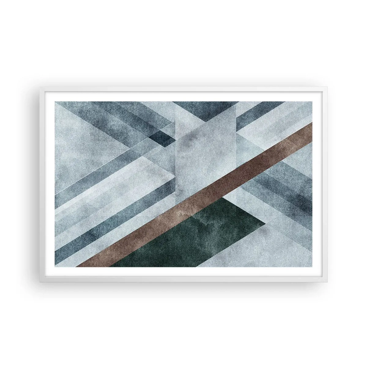 Plagát v bielom ráme - Sofistikovaná elegancia geometrie - 91x61 cm