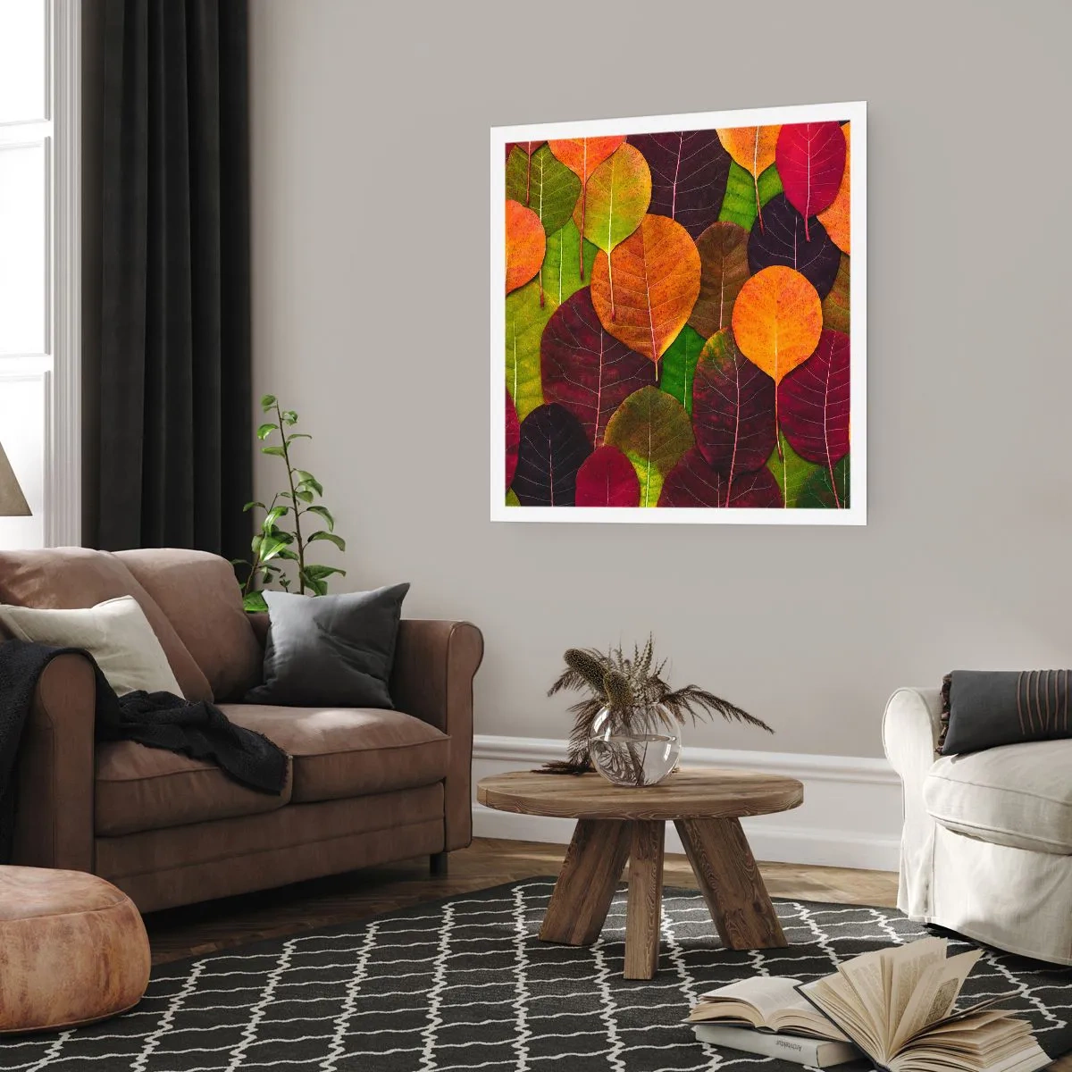 Plagát - Jesenná mozaika - 40x40 cm