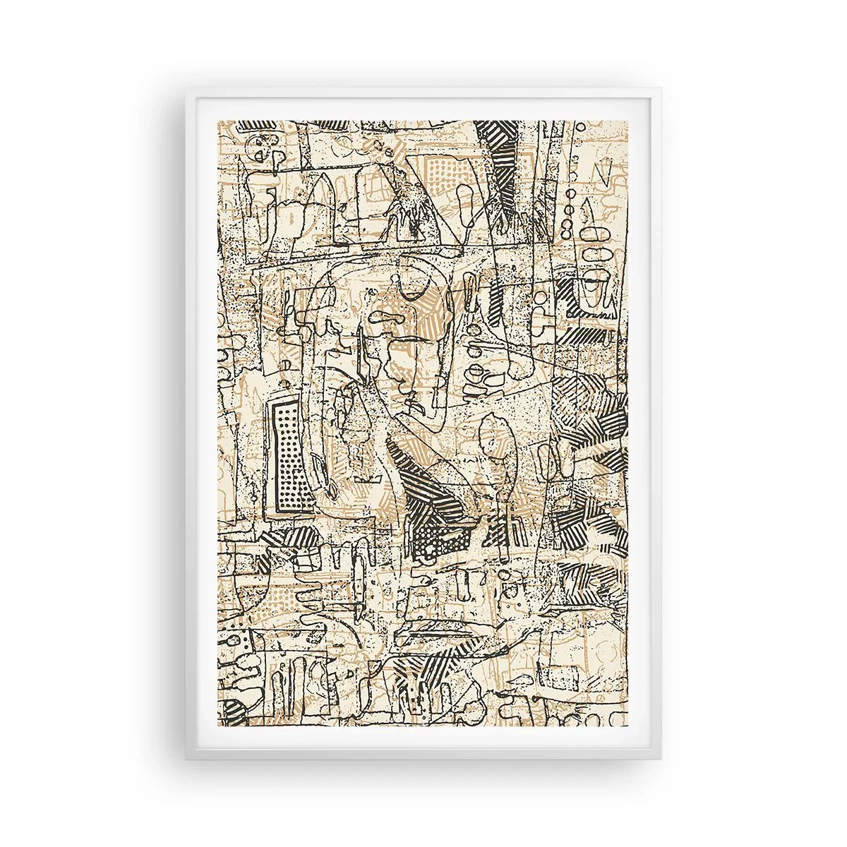 Plagát v bielom ráme - Čaká na rozlúštenie - 70x100 cm