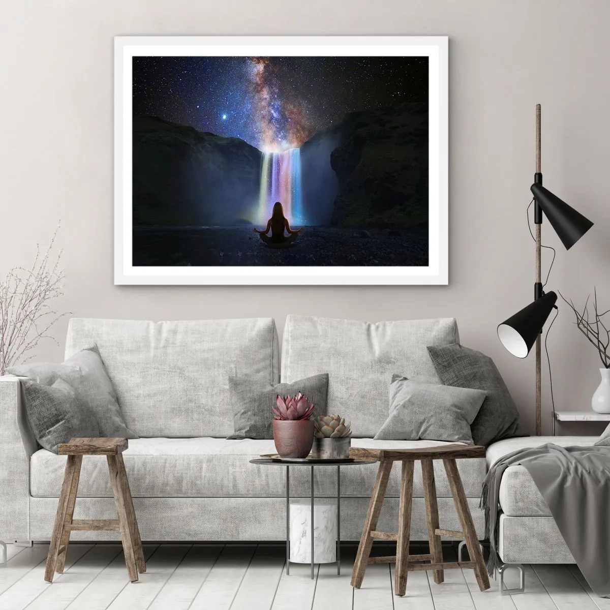 Plagát v bielom ráme - Absolútna harmónia - 91x61 cm