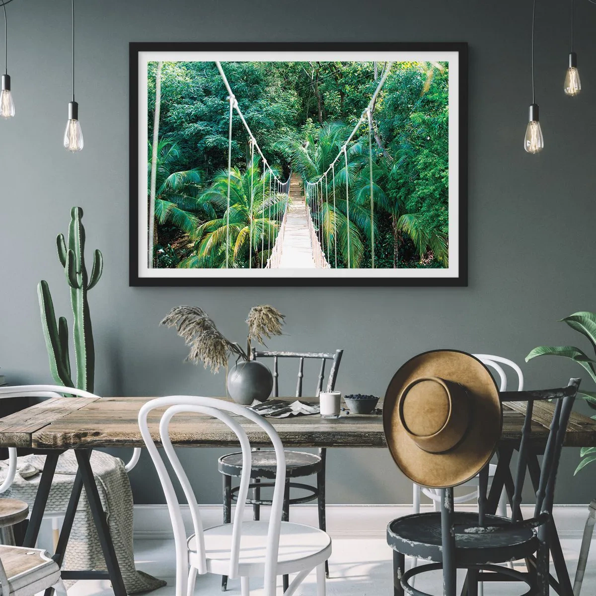 Plagát v čiernom ráme - Welcome to the jungle! - 70x50 cm
