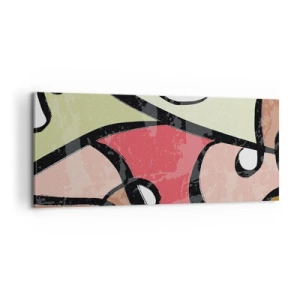 Obraz na plátne - Piruety uprostred farieb - 100x40 cm