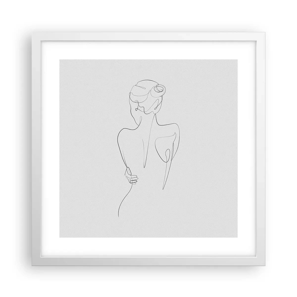 Plagát v bielom ráme - Hudba tela - 40x40 cm