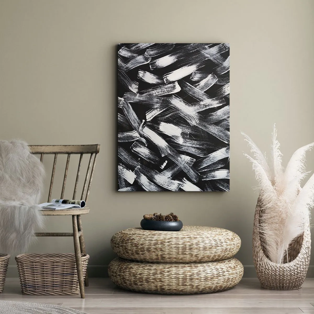 Obraz na plátne - Abstrakcia v industriálnom duchu - 70x100 cm