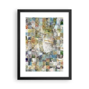 Plagát v čiernom ráme - Geometrické preskupenie - 30x40 cm