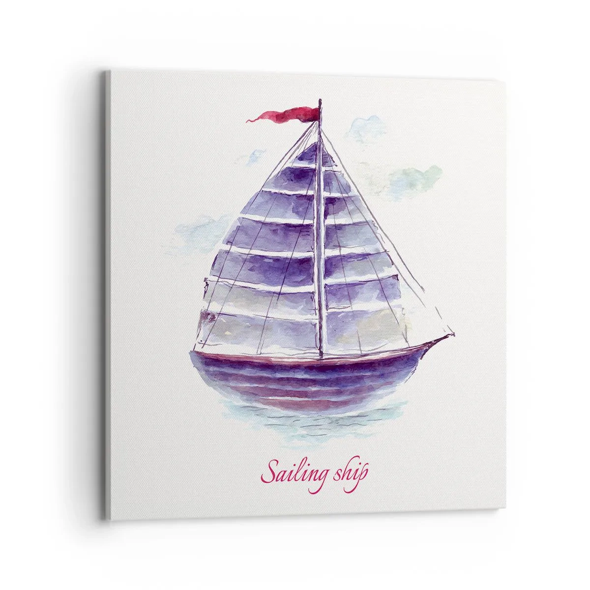 Obraz na plátne - Napnuté plachty a pokojná voda - 70x70 cm