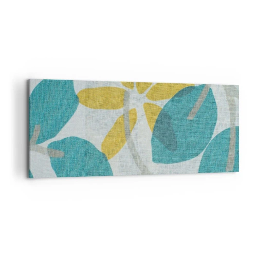 Obraz na plátne - Medzi azúrovými listami - 100x40 cm