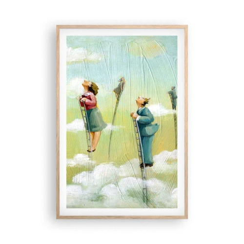Plagát v ráme zo svetlého duba - Za svojim snom - 61x91 cm