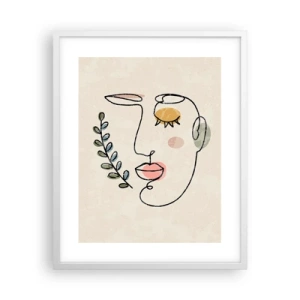 Plagát v bielom ráme - Nájdený pokoj - 40x50 cm