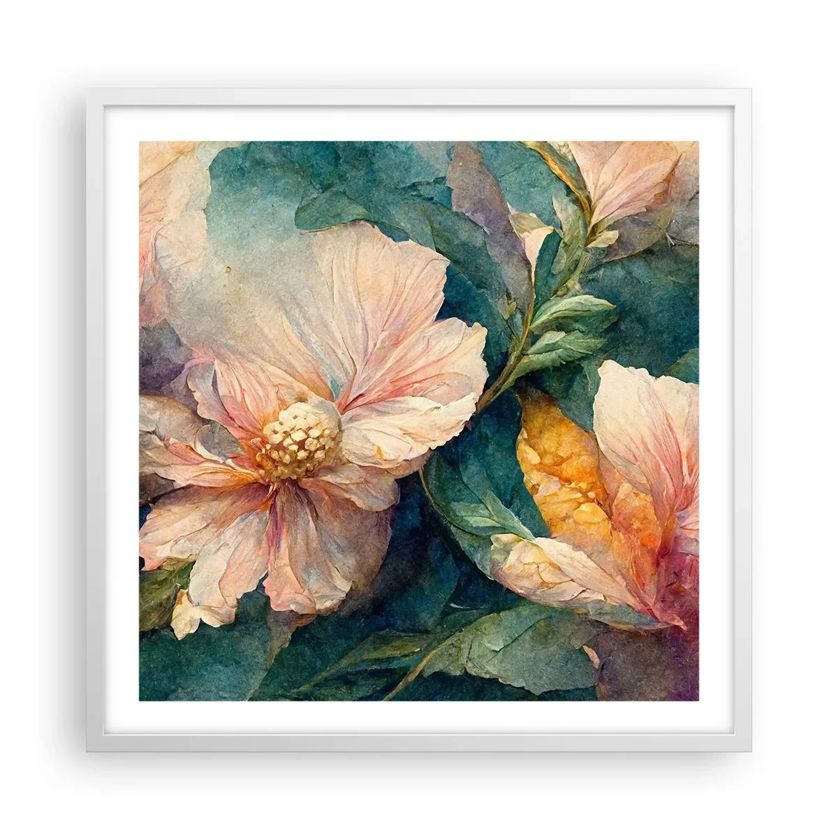Plagát v bielom ráme - Číra subtílnosť - 60x60 cm