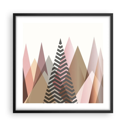 Plagát v čiernom ráme - Pyramidálny pohľad - 50x50 cm