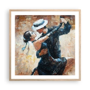 Plagát v ráme zo svetlého duba - A la Rudolf Valentino - 60x60 cm