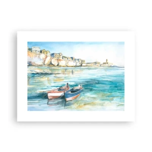 Plagát - Krajina v modrej - 40x30 cm