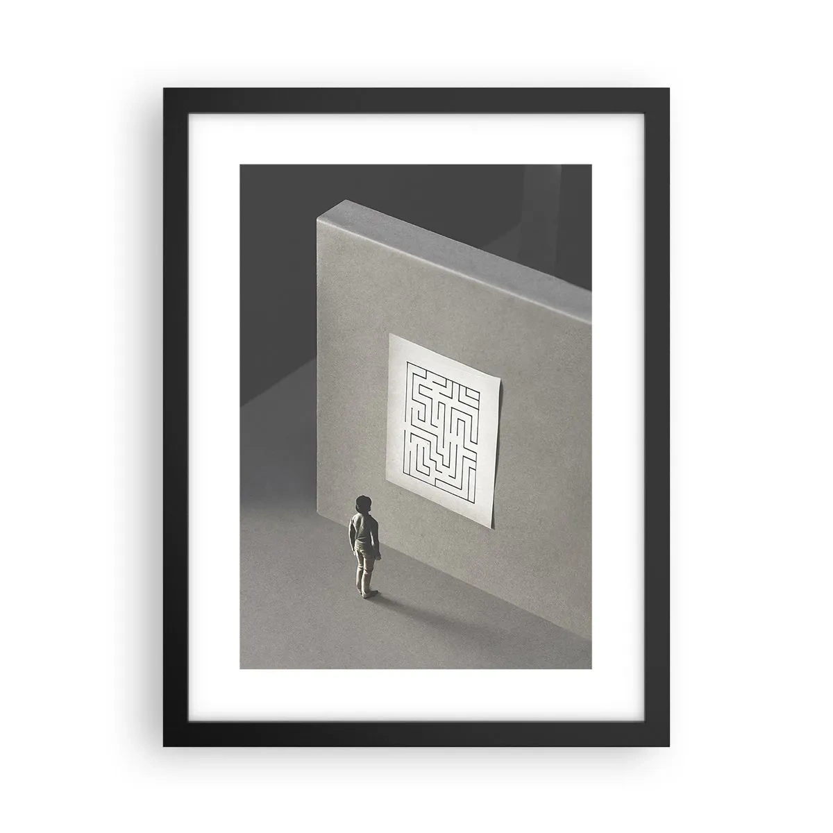 Plagát v čiernom ráme - Kde to ale som? - 30x40 cm