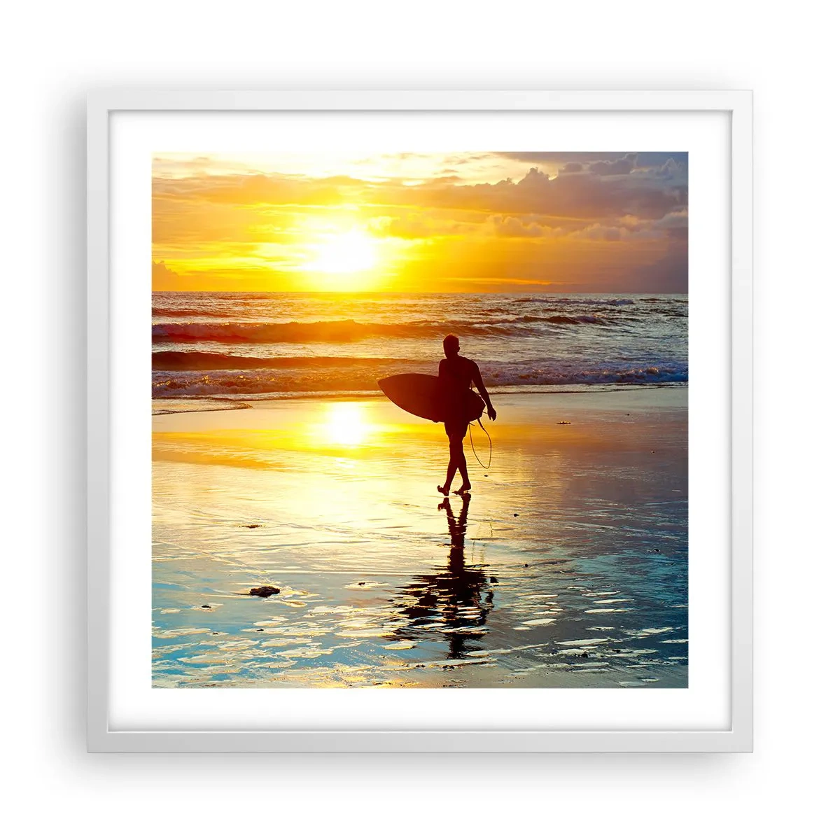 Plagát v bielom ráme - Návrat bojovníka - 50x50 cm