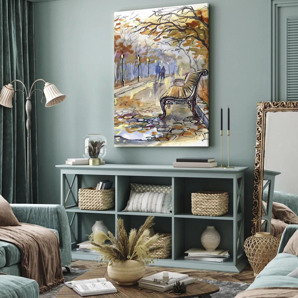 Obraz na plátne - Spoločne putovať jeseňou - 70x100 cm