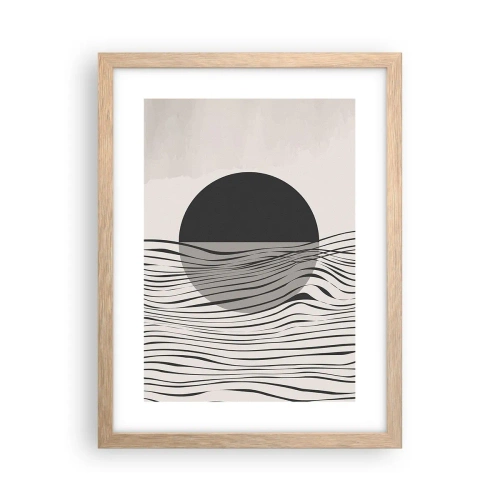 Plagát v ráme zo svetlého duba - Polovičná kompozícia - 30x40 cm