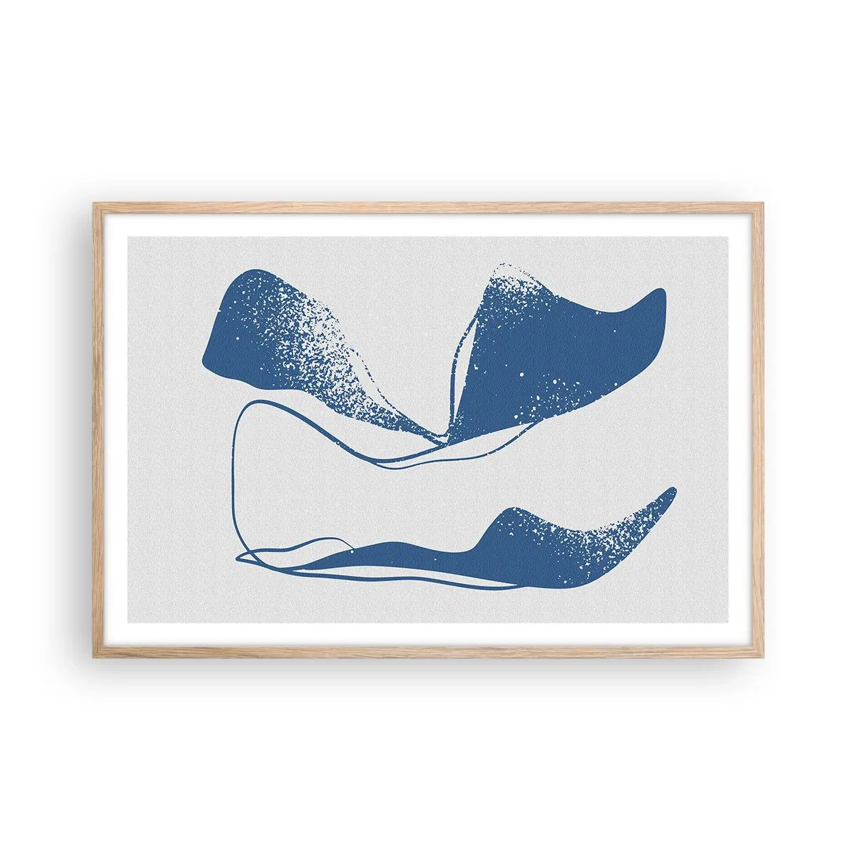 Plagát v ráme zo svetlého duba - Okrídlená abstrakcia - 91x61 cm